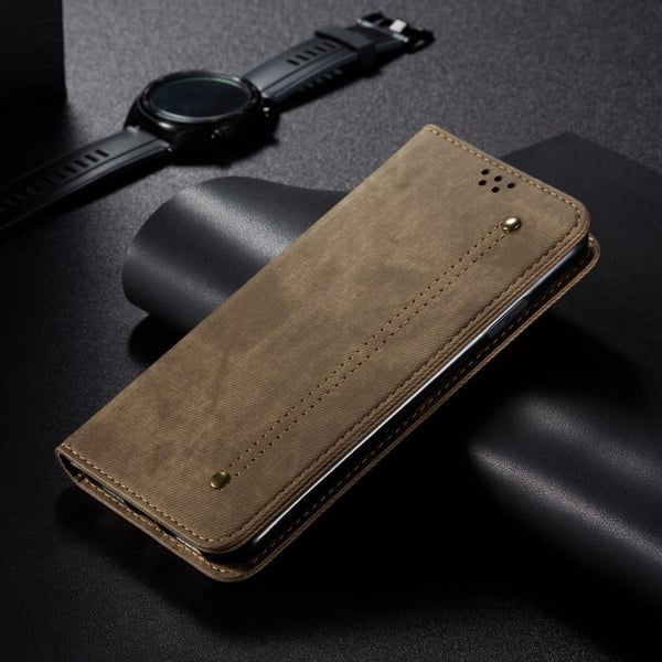 Jeans Huawei nova 13 Pro flip etui - Khaki