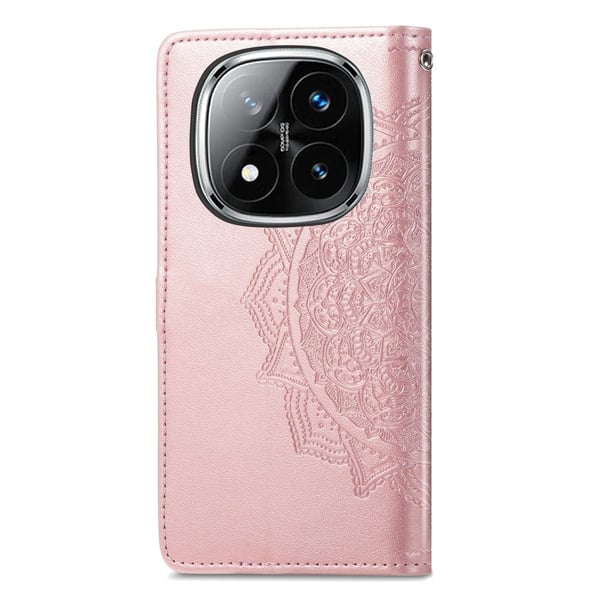 Mandala Xiaomi Redmi Note 14 Pro 5G etui i lær - Rose Gull