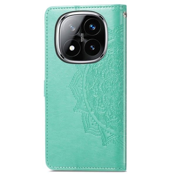Mandala Xiaomi Redmi Note 14 Pro Plus 5G læderetui - Grøn