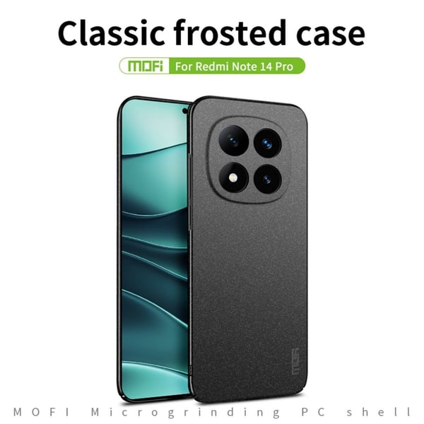 MOFI Xiaomi Redmi Note 14 Pro 5G slim shield kotelot - Punainen