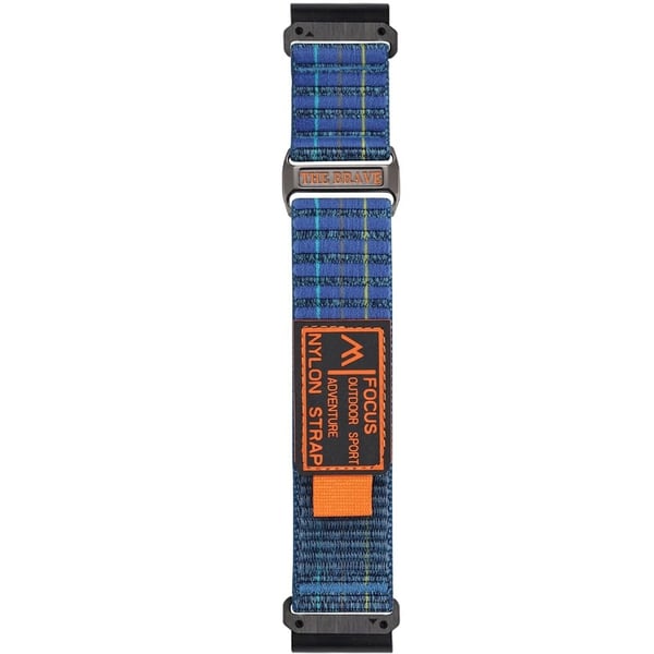 Garmin Fenix 8 47mm / Fenix E 47mm Magic Tape Nylon Strap Universal 22mm Watch Band - Blå