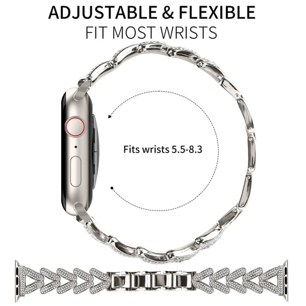 Metallklokkebånd Apple Watch 10 46mm / Ultra 2 / Ultra 49mm / SE (2023) / (2022) / (2020) 6 5 4 44mm / 3 2 1 42mm - Stjernelys