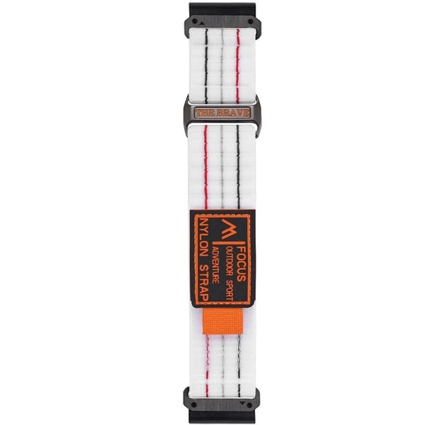 Garmin Fenix 8 47mm / Fenix E 47mm Magic Tape Nylon Strap Universal 22mm Watch Band - Hvit