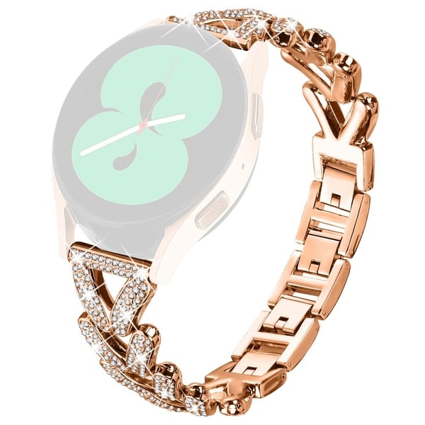 Metall Twisted Watch Band Rhinestone Decor Huami Amazfit GTS klokkerem - Rose Gull