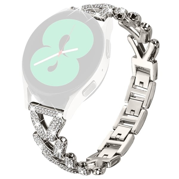Metall Twisted Watch Band Rhinestone Decor Withings Steel Watch Strap - Stjernelys