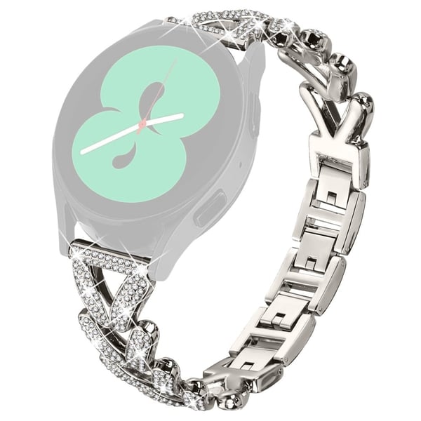 Twisted-klokkearmbånd i metall med Rhinestone-dekor TicWatch E / TicWatch E3-klokkearmbånd - Stjernelys