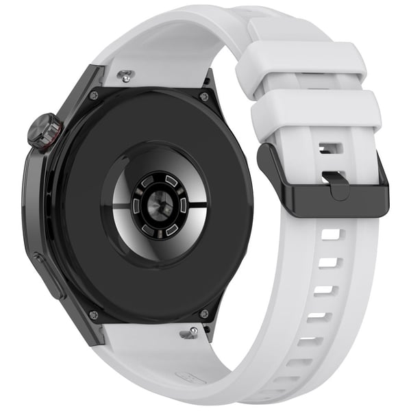 Huawei Watch GT 5 Pro 46mm Liquid Silicone Watch Band Hengittävä urheilu korvaava hihna - Vaalean Harmaa