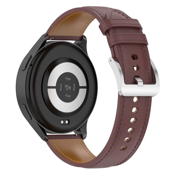 20 mm urrem Huami Amazfit Active / GTR Mini / Bip 3 / Bip 3 Pro Ægte okselæderrem med quick release-stik - Mørkebrun