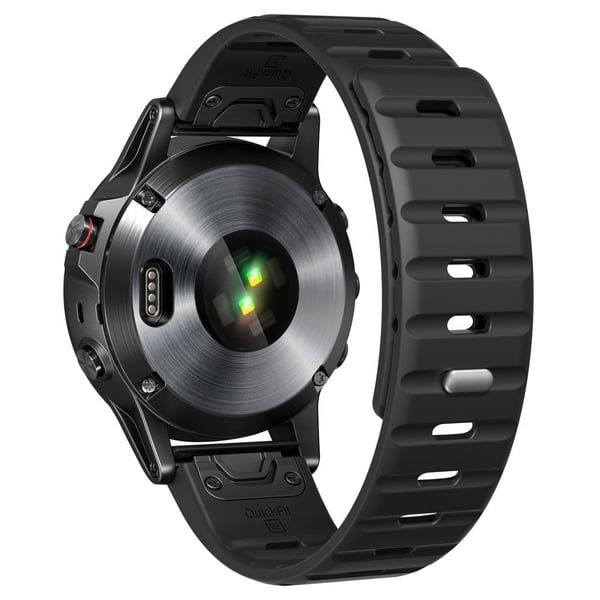 22 mm magnetisk reim Garmin Fenix 8 47 mm / Fenix E 47 mm / Quatix 7 Pro Silikonklokkearmbånd - Svart