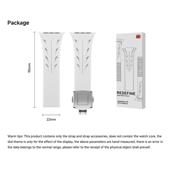 Silikonbånd Apple Watch Series 10 46mm / Ultra 2 Ultra 49mm / 9 8 7 45mm / SE (2023) SE (2022) SE 6 5 4 44mm / 3 2 1 42mm Butterfly Clasp Håndleddsrem