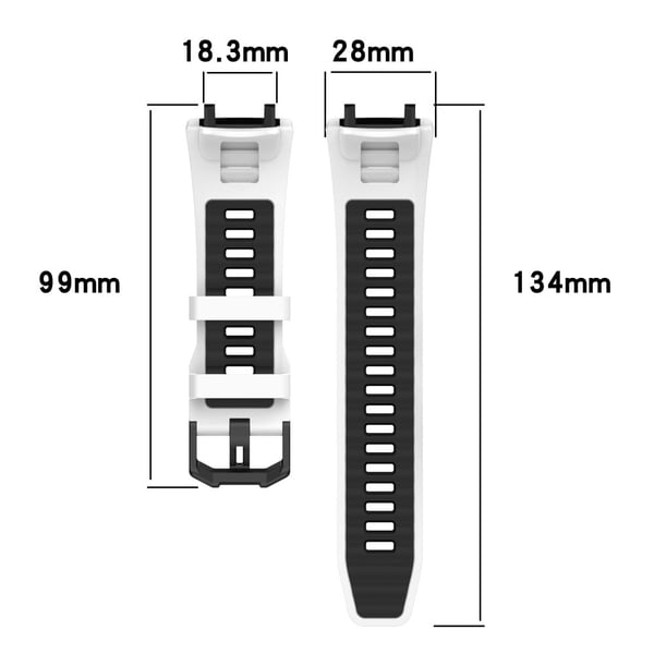 Huami Amazfit T-Rex 3 Watch Band Dual Color Silicone Breathable Sport Strap - Grå + Gul