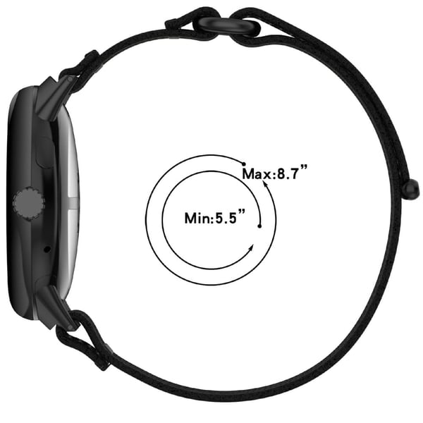 Google Pixel Watch 3 45mm bånd Justerbar flettet nylon sport loop urrem - Blå + Grå