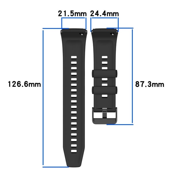 Huawei Watch GT 5 Pro 46mm Liquid Silicone Watch Band Pustende Sport Erstatningsrem - Babyblå