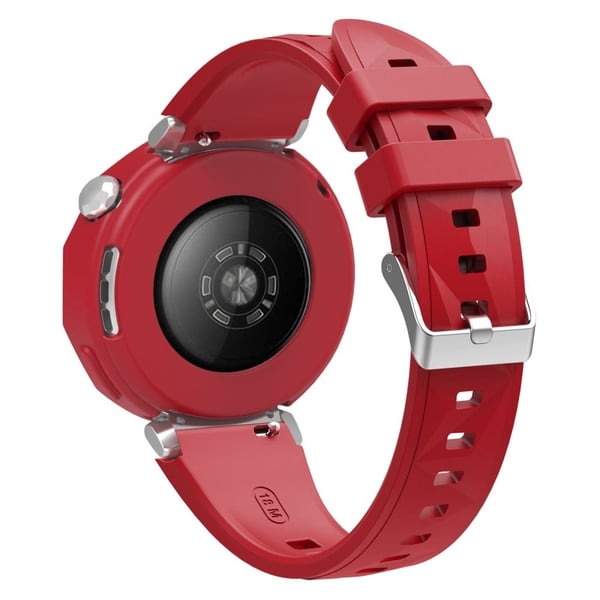 Huawei Watch GT 5 Pro 42 mm silikonarmbånd med armbåndsurarmbånd og deksel til klokkeramme - Rød