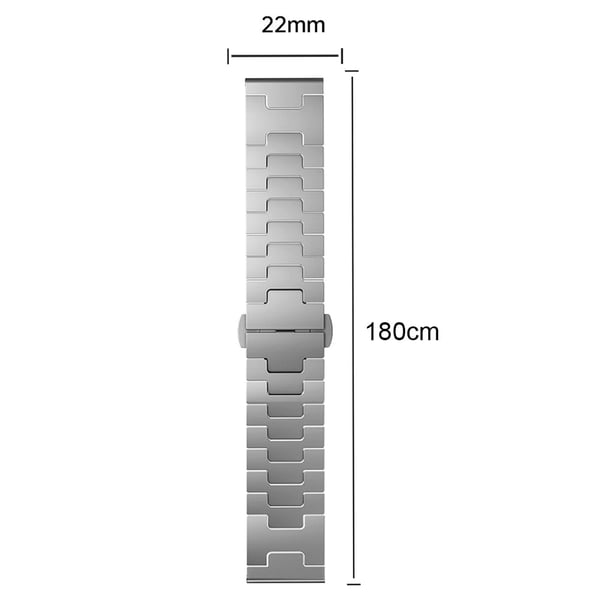 Huawei Watch GT 5 Pro / 5 / 4 46mm / Samsung Galaxy Watch3 45mm erstatningsrem 22mm metallklokkearmbånd - Rose Gull