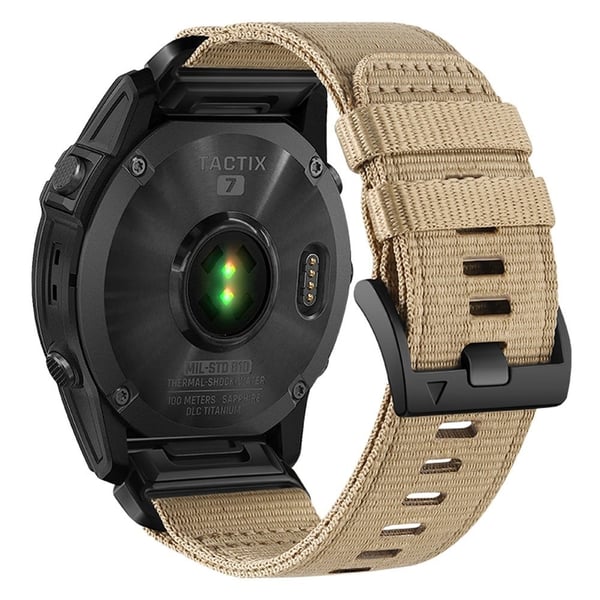 22mm Canvas Nylon Strap Garmin Fenix 8 47mm / Fenix E 47mm / Quatix 7 Pro Quick Release Universal Watch Band - Khaki 22mm Canvas Nylon Strap Garmin Fenix 8 47mm / Fenix E 47mm / Quatix 7 Pro Quick Release Universal Watch Band - Khaki