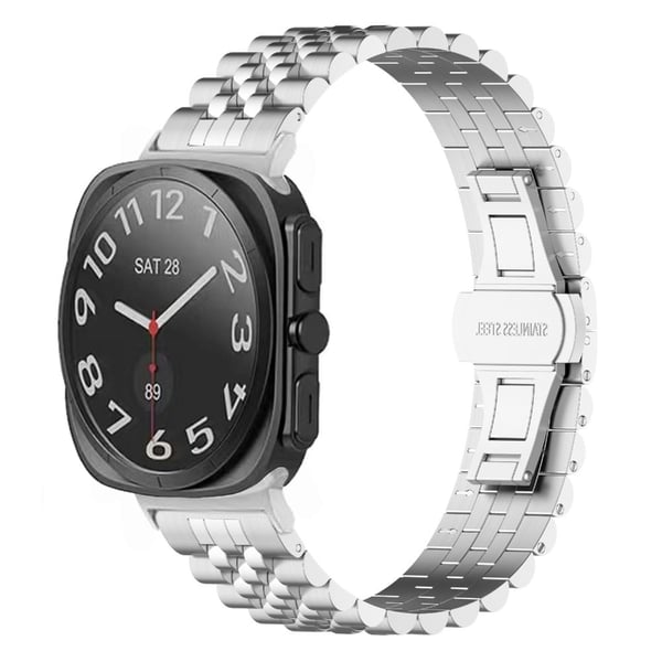 Samsung Galaxy Watch Ultra 47 mm klokkerem i rustfritt stål med verktøy for fjerning av remmen - Sølv