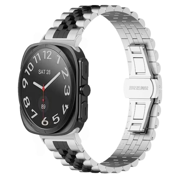 Samsung Galaxy Watch Ultra 47 mm klokkerem i rustfritt stål med verktøy for fjerning av remmen - Sølv / Svart