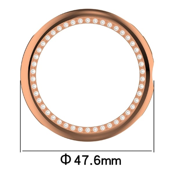 Google Pixel Watch 3 45 mm uthult deksel Rhinestone Decor PC Watch Frame Case - Elektroplettering Svart