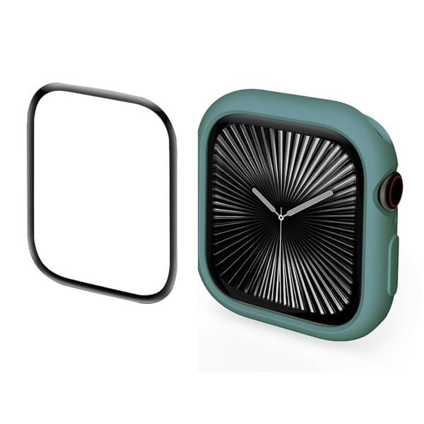 Apple Watch Series 10 42 mm ENKAY HAT PRINCE 2 i 1 Candy Color TPU-klokkeveske med heldekkende PMMA myk film - Grønn
