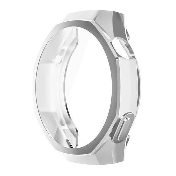 Huawei Watch GT 5 Pro 46mm ENKAY Hat-Prince TPU Watch Case Galvaniseringsklokkedeksel med skjermbeskytter - Sølv