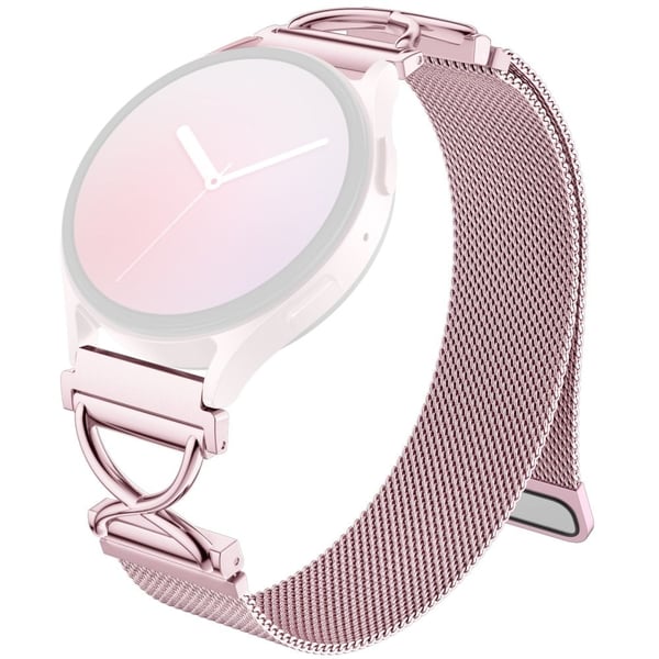 Garmin Instinct 2S Milanese Band Galvanisert magnetisk klokkerem i rustfritt stål med X-formet kontakt - Rosa Rose