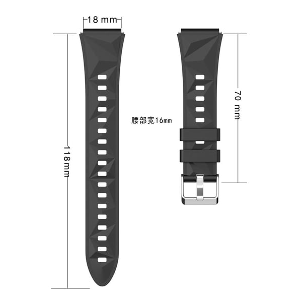 Huawei Watch GT 5 Pro 42mm / GT 5 41mm Silikonrem 18mm Erstatning for klokkerem - Blå