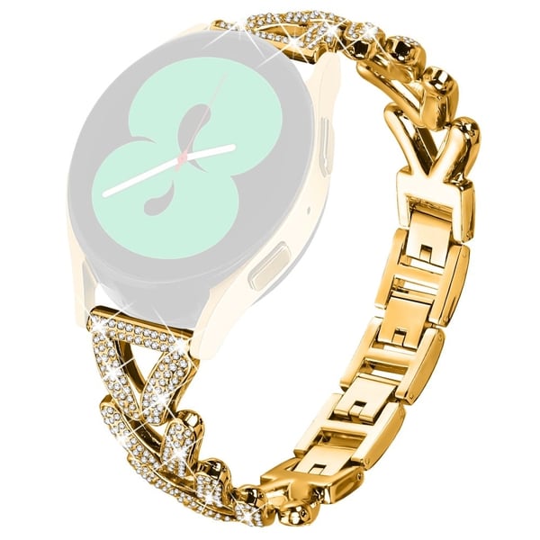Gabb Watch 1 Metall Twisted Watch Band Rhinestone Decor Watch Strap Replacement - Gull