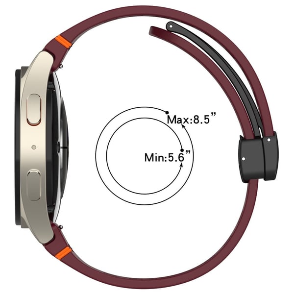 Samsung Galaxy Watch7 / 6 / 5 / 4 / FE Erstatningsarmbånd Justerbar silikonklokkerem - Oransje