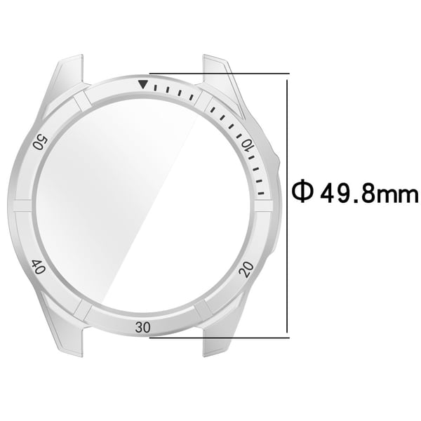 Garmin Fenix 8 47 mm klokkeveske med PC-ramme og skjermfilm i herdet glass - Oransje + Grønn