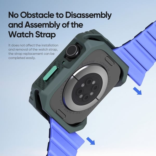 Apple Watch Series 10 42 mm DUX DUCIS Damo Series Watch Case PC+TPU fallsikkert beskyttelsesdeksel - Grønn