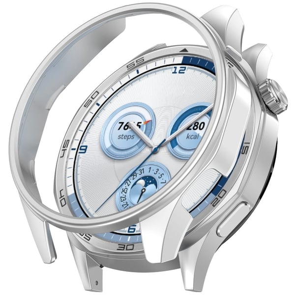 Huawei Watch GT 5 46mm Case Halvindpakket hul hård PC-urcover - Sølv