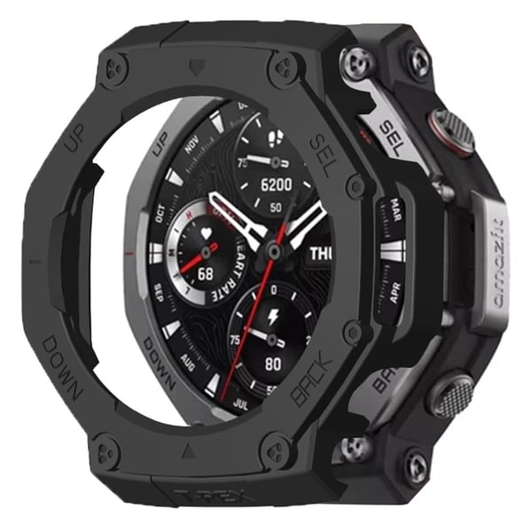 Huami Amazfit T-Rex 3 Watch Case Fallsikkert beskyttelsesdeksel av hard PC - Svart Huami Amazfit T-Rex 3 Watch Case Fallsikkert beskyttelsesdeksel av hard PC - Svart
