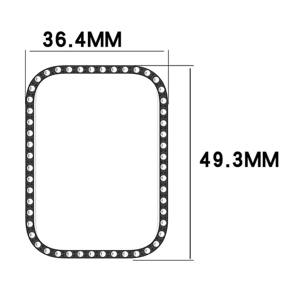 Xiaomi Smart Band 8 Pro Watch Case Diamond Decor Half Dekselage Hollow PC Watch Protective Deksel - Elektroplettering Svart