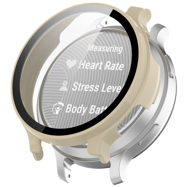 Garmin Lily 2 Active / Lily 2 Beskyttelsesveske PC-klokketrekk med skjermfilm - Elfenbenshvit