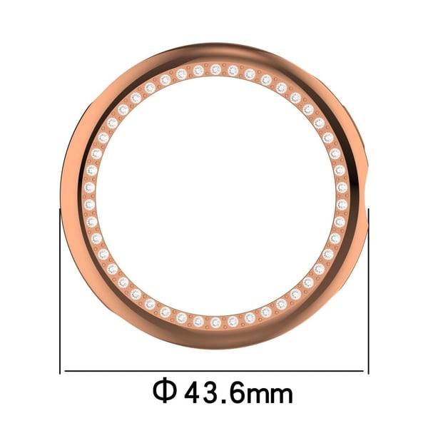 Hollow-Out Deksel Google Pixel Watch 3 41mm / Watch 2 / Watch, Rhinestone Decor PC Watch Frame Case - Elektroplettering Svart