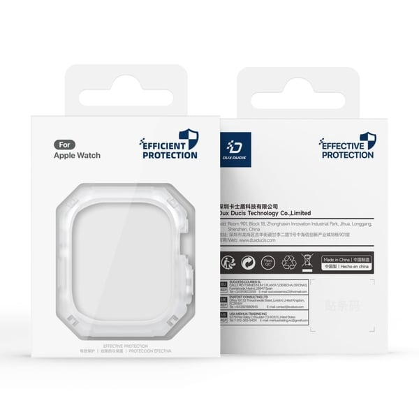 Apple Watch Ultra 2 49mm / Apple Watch Ultra 49mm DUX DUCIS Damo Series Watch Case PC+TPU fallsikkert beskyttelsesdeksel - Gjennomsiktig Hvit