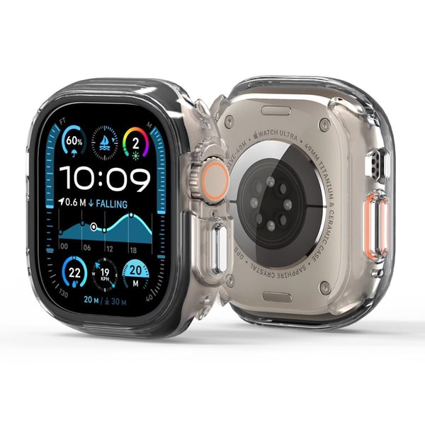 Apple Watch Ultra 2 49 mm / Apple Watch Ultra 49 mm DUX DUCIS Camo Series Watch Case PC + TPU Watch Deksel Protector - Svart