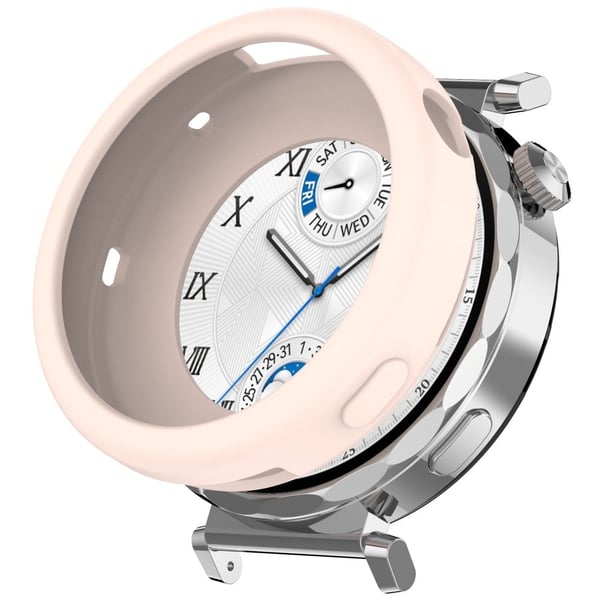 Huawei Watch GT 5 Pro 42 mm etui med mykt silikonbeskyttende rammedeksel - Rosa