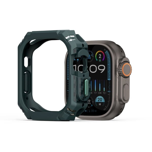 Apple Watch Ultra 2 49mm / Apple Watch Ultra 49mm DUX DUCIS Damo Series Watch Case PC+TPU fallsikkert beskyttelsesdeksel - Grønn