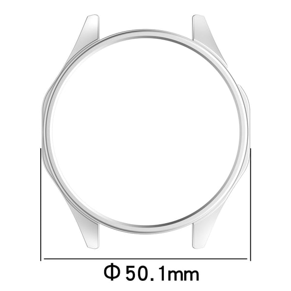 Huawei Watch GT 5 46 mm etui med halvveis innpakket, hult, hardt PC-klokketrekk - Rose Gull