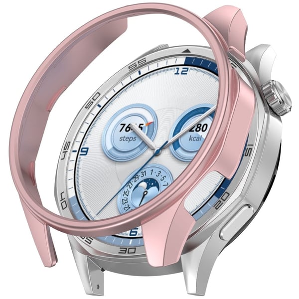 Huawei Watch GT 5 46 mm etui med halvveis innpakket, hult, hardt PC-klokketrekk - Rose Gull