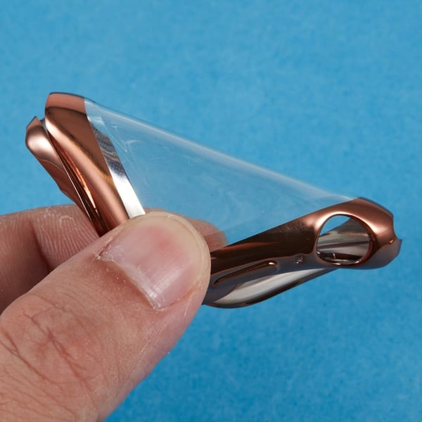Apple Watch SE (2023) / SE (2022) / SE / Series 6 / 5 / 4 44mm Watch Case Galvanisering av TPU-beskyttelsesdeksel med full dekning - Rose Gull