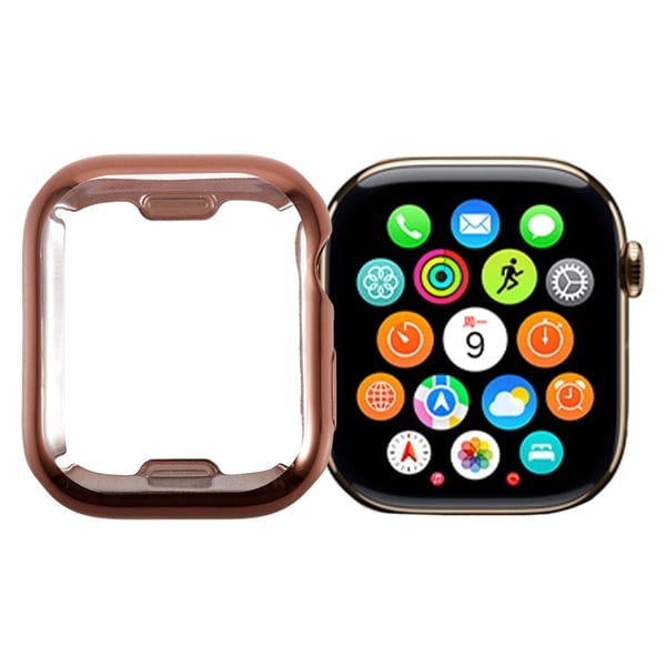 Apple Watch SE (2023) / SE (2022) / SE / Series 6 / 5 / 4 44mm Watch Case Galvanisering av TPU-beskyttelsesdeksel med full dekning - Rose Gull