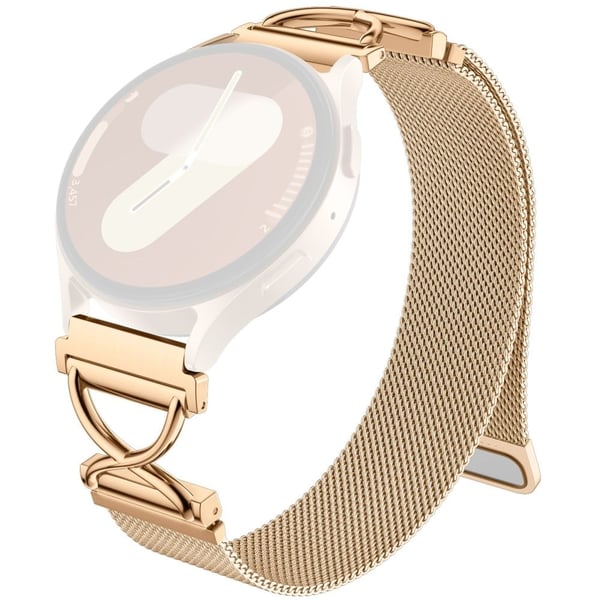 Huami Amazfit Pop Pro Milanese Band Galvanisert magnetisk klokkerem i rustfritt stål med X-formet kontakt - Rose Gull