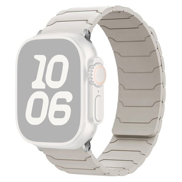 Silikonrem Apple Watch Series 10 42 mm magnetisk bånd - Stjernelys