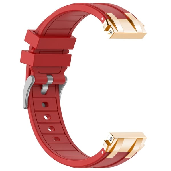 Xiaomi Redmi Watch 5 Active / Huawei Watch GT 5 46mm Klokkebånd 22mm Royal Oak Style Silikonrem Gull Metallspenne - Rød