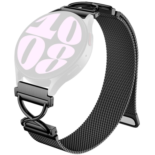 Milanese Band Garmin Forerunner 645 / 645 Music Galvanisert magnetisk klokkerem i rustfritt stål med X-formet kontakt - Svart