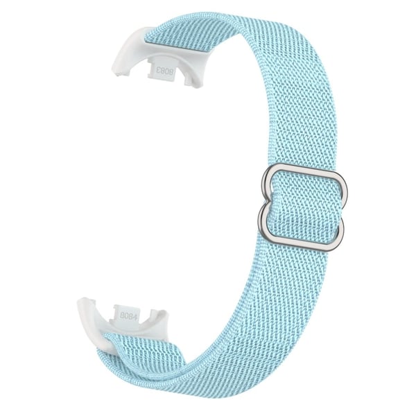 Xiaomi Smart Band 9 / Smart Band 8 Nylon håndleddsrem med kontakt Elastisk klokkerem - Babyblå
