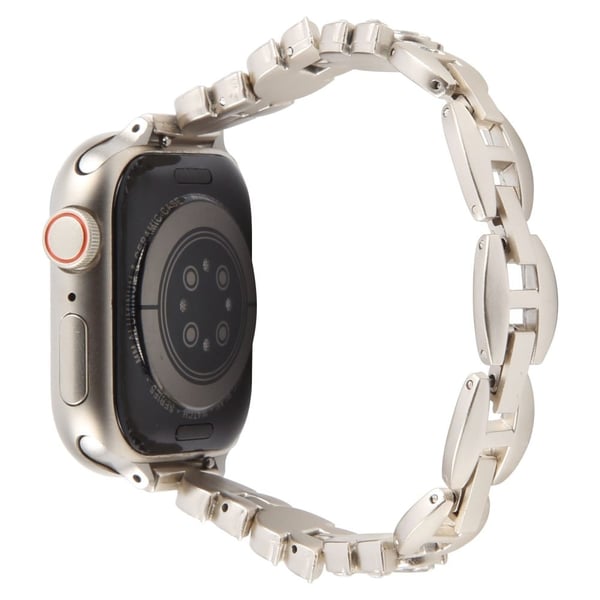 Armbånd Apple Watch Series 10 42 mm hurtigutløsende Leaf Diamond Alloy-armbånd - Sølv